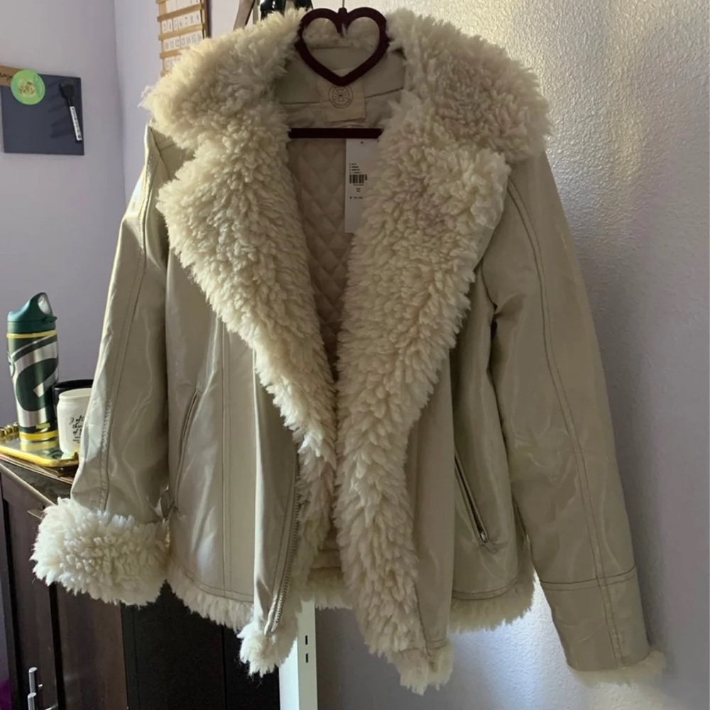 Zara Cream Patent jacket
